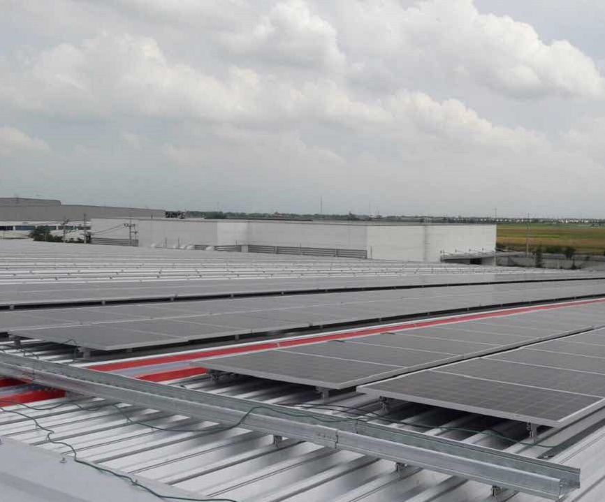 Toit en tôle PV rack 2.8MW