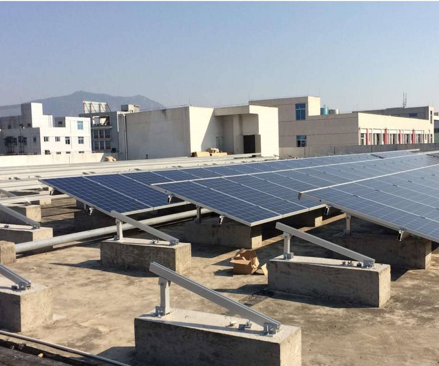 Support solaire pour toit plat 1MW